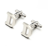Luxury mens custom jewelry accessories 26 English inital letters stainless steel cufflinks