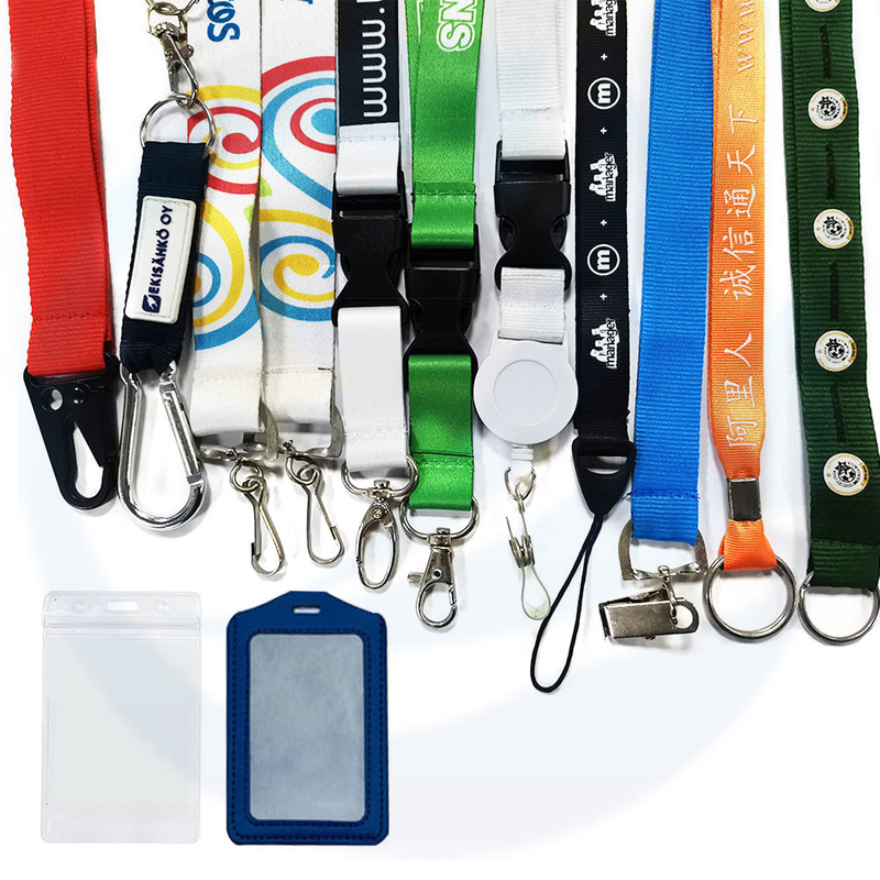 Designer Silk Woven Sublimation Neck Custom Printed Keychain Anime Breakaway Lanyards with Logo
