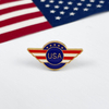 Fashion Jewelry Brooches USA American Flag Brooch Crystal Insect Broche Pin Jewelry Designer Custom Brooches for Women