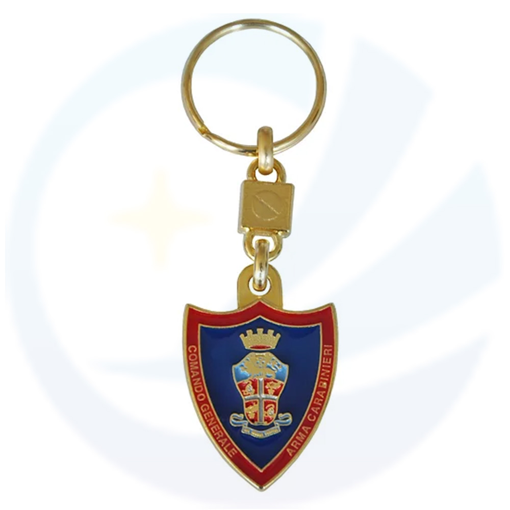 Customized Weapon Logo Metal Keychain for The Italian Military Command General Gendarmerie
