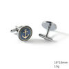 Hot Sales New Boutique Enamel Boat Anchor Cuff Links In Stock Men's French Shirt Button Cuff Nails Wholesale Price Cuff Links