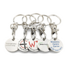 LOGO custom trolley coin keychain supermarket shopping cart chips canada uk euro token coin holder key chain