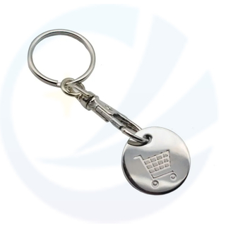 Cheap Metal UK Trolley Insert Coin Keychain For Supermarket Shopping Cart Token