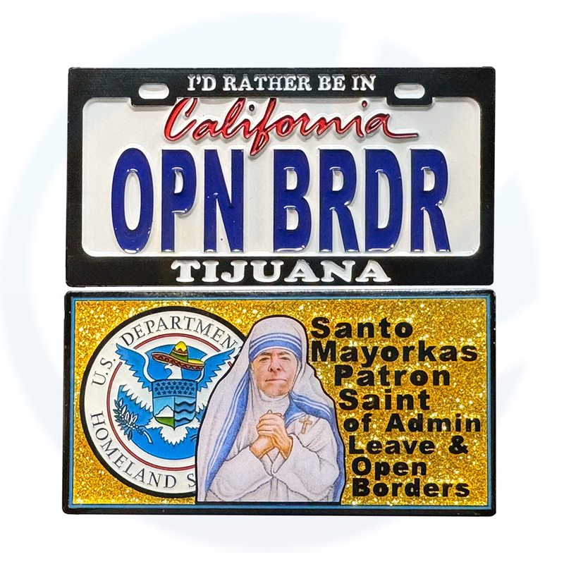 Open Borders Secretary Mayorkas Patron Saint CBP HSI CIS FEMA ICE Border Patrol Challenge Coin