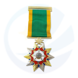 High Quality Luxury Hard Eanmel Manufacturer Honorable Medals with Ribbon