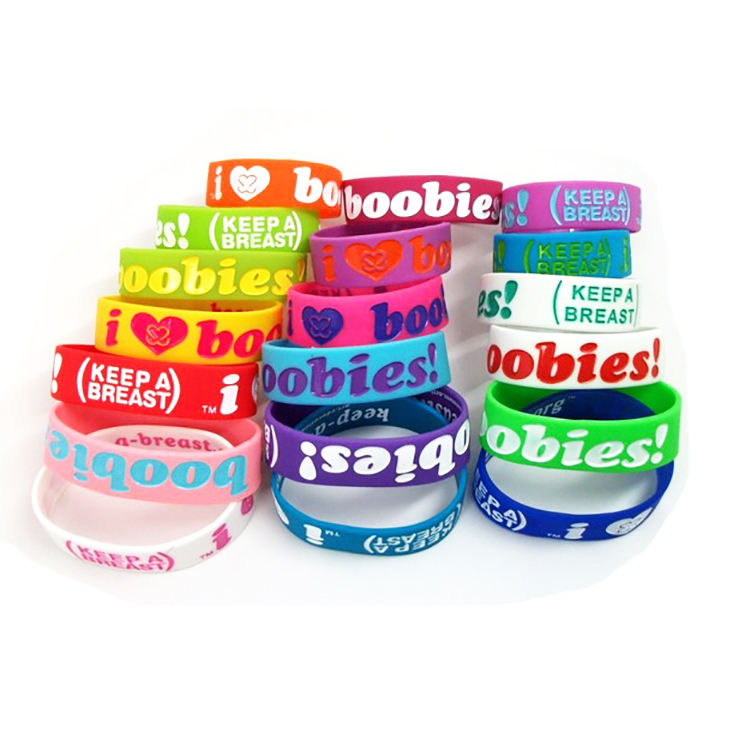 Personalized Ink Injected Wrist Band Rubber Bracelet Custom Logo Silicone Wristband for Promotional & Business Gifts