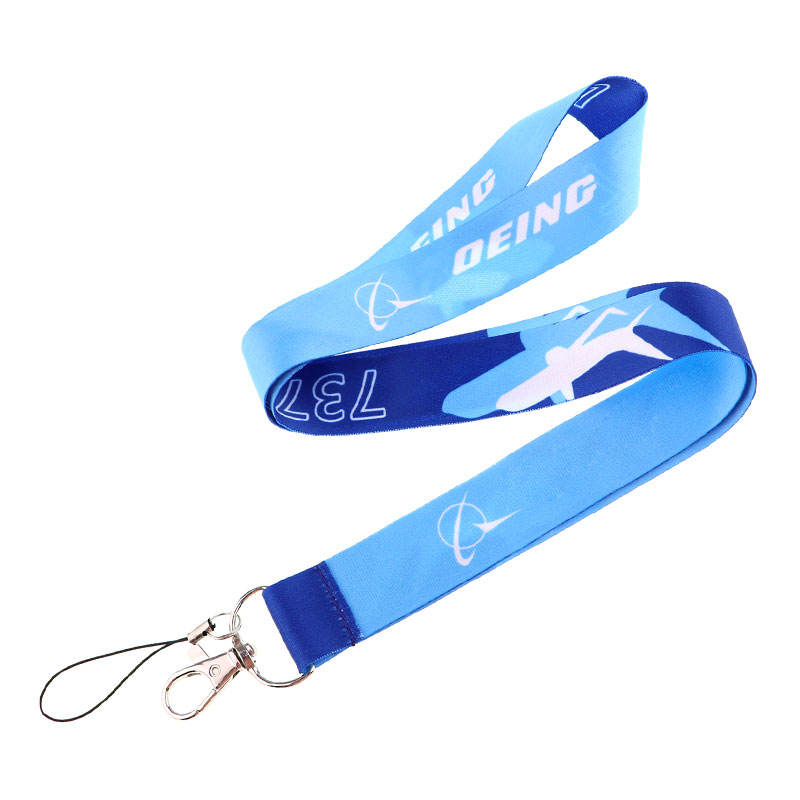 Custom Logo Printed Sustainable Airline Airbus Neck Strap Aviation Airplane Airlines UAE Emirates Lanyard