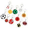 Custom PVC Sport Rugby Baseball Soccer Key Chain Keyring 2D Silicone Soft Rubber Football Keychain
