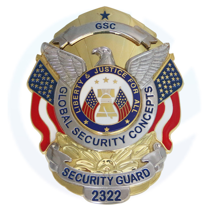 Custom Personalized Metal Detective Officer Sheriff Security Military Police Badge of Honor Magnetic Emblem Enamel Chaplain Public Safety Lapel Pin Badge