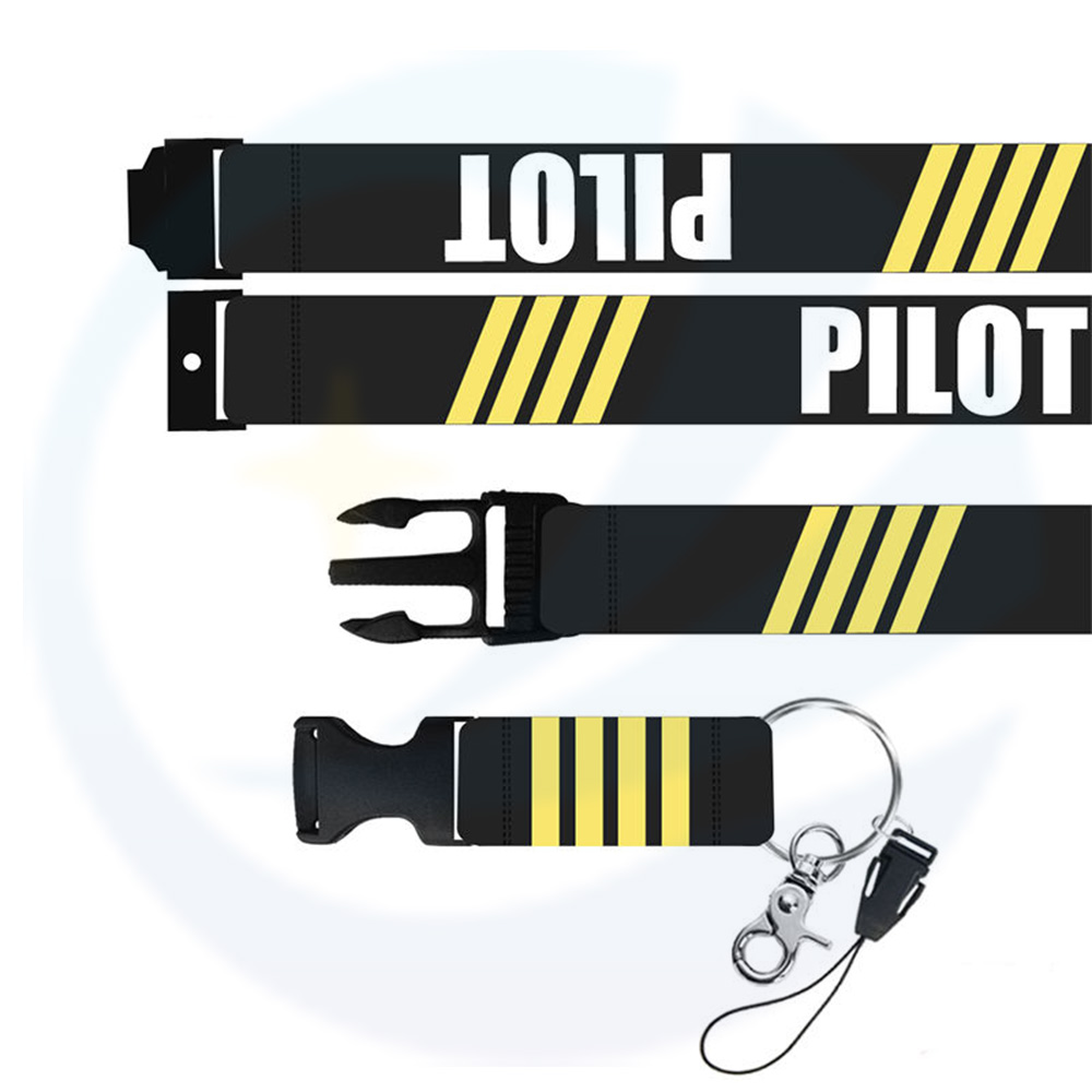 Silk screen Lanyards for Keys Neck Strap For Card Badge Gym Key Chain Lanyard for Pilot
