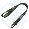 Custom Logo Neck Strap Lanyard No Minimum Order Thick Polyester Webbing Embroidered Jacquard 2.5CM Woven Lanyards with carabiner
