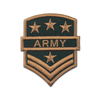 Embroidered Us Army Rank Sew on Patches, Green Fabric Us Military style Rank Patches, Single Private, Corporal, Sergeant Rank Patches for Jackets