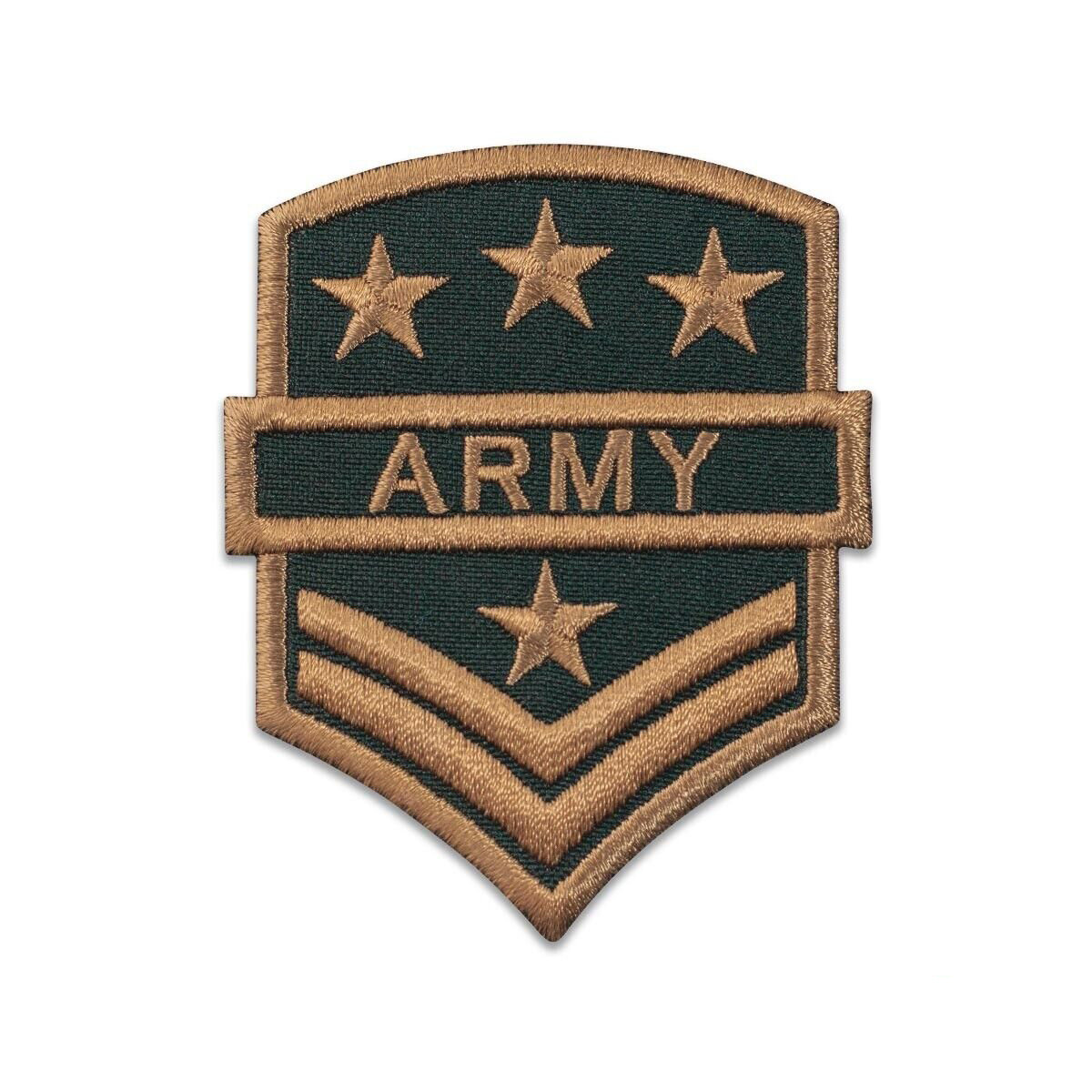 custom Choose Rank Army Insignia iron-on patches Corporal stripes embroidered patch choice of colors