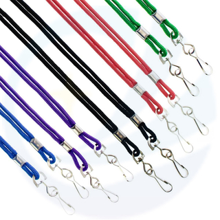 Sublimation Softs Polyester Cotton Solid Color USB Key Chain Whistle ID Card Rope Lanyard