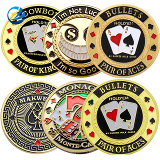 Custom Design Soft Enamel Double Sides 3D Round Collectible Poken Poker Coin, Factory Wholesale Playing Game Token Coin