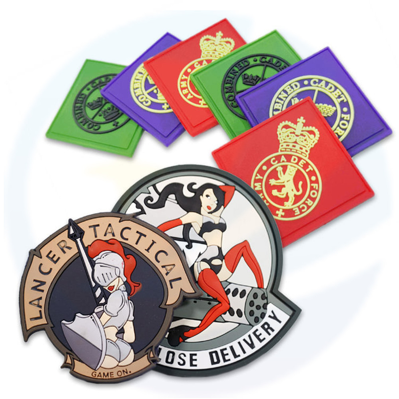 Custom Clothing Sewing Patch Embossed 3D Logo Soft PVC Silicone Rubber Badge