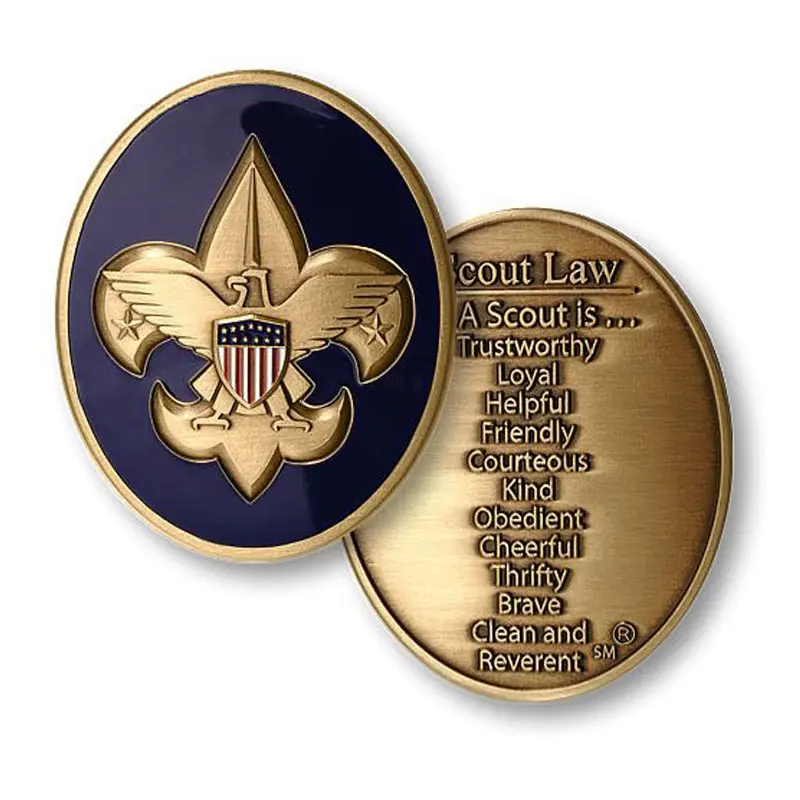 Custom Challenge Metal American Eagle Boy Scout Distinguished Eagle Coins