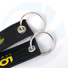 2024 New Custom Double sided blank Polyester Fabric jet tag Keychain For Sublimation