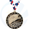 Custom Large Mouth Bass 3D Fishing Medal