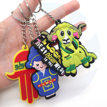 Custom Logo 2d Soft Pvc Plastic Keychain metal gift anime Rubber key chain 3D silicone Rubber Key Ring rubber pvc keychain