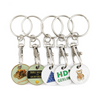 LOGO custom trolley coin keychain supermarket shopping cart chips canada uk euro token coin holder key chain