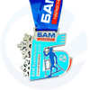 Hot sales ski race sports souvenir award medal medallion Custom trophies and medals