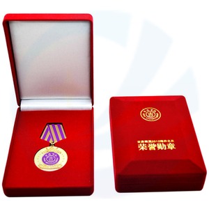 Factory Wholesale Custom Metal Award Medallion Honor Medal With Box