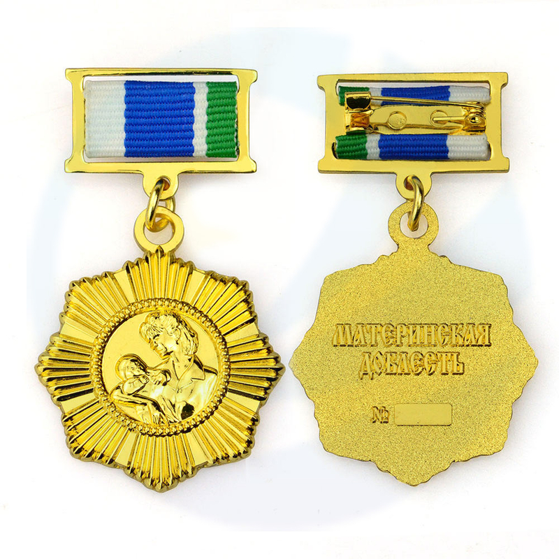 No Minimum Order Custom Made Blank Honor Badge Medal Metal Plated Gold Award Medal And Badges