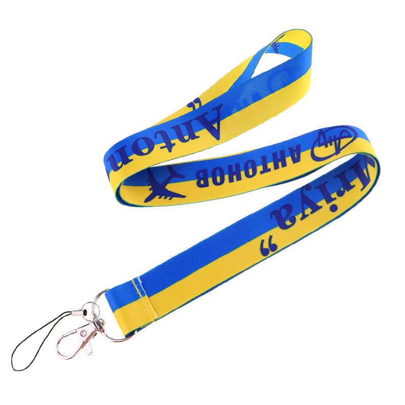 Custom Logo Printed Sustainable Airline Airbus Neck Strap Aviation Airplane Airlines UAE Emirates Lanyard