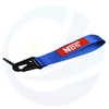Cheap Customized Embroidered Keychain Strap Woven Key Chain with carabiner