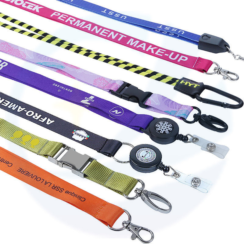 Low Moq Custom Printed Blank Sublimation Neck Strap Id Badge Card Holder Lanyards With Logo Custom Polyester Lanyard