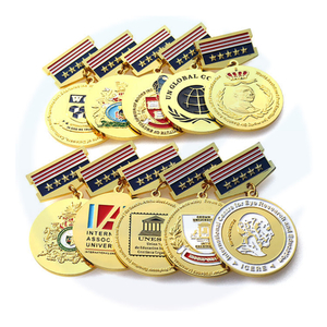Factory Price Custom Medal Badge Anniversary Souvenir Medallas De Metal 3D Honor Awards Medals With Ribbon