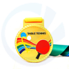 Customized Metal Table Tennis Badminton Tennis Squash Medallion Wholesale Gold Enamel Custom Sports Medal