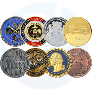 Free Design Gold Silver Enamel Challenge Coin Die Stamped Zinc Alloy 2D 3D Metal Token Custom Coins Collections
