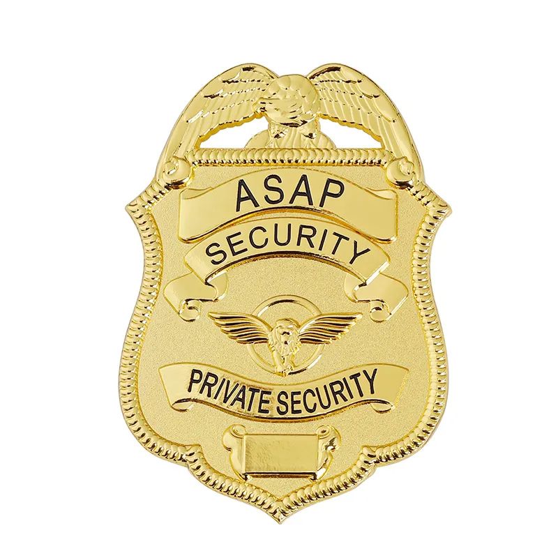 Customized custom police item factory security police officer badge Manufacturer Metal Crafts Made nypd Badge Full Gold Plating Soft Enamel Custom Lapel Pin