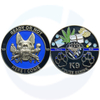 Police K9 Challenge Coin Canine Unit Saint Michael Thin Blue Line Prayer Paw Prints Narcotics Challenge Coin