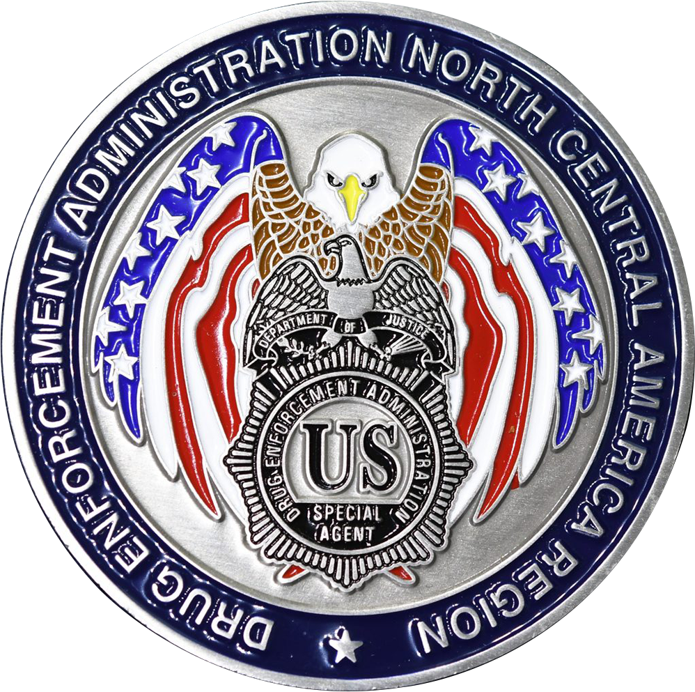 Custom Coin Makers Funny Awesome Unique Personalized Police U. S. Drug Enforcement Administration (DEA) Correctional Officer Challenge Coin