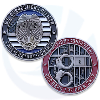 Corrections Officer Challenge Coin - U.S. Department of Cirrections Security Military Coin - Designed by Military Veterans! Military Challenge Coins