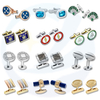 Custom Cufflink Box Set Supplier DIY Round Bezel Stainless Luxurious Masonic Cufflinks And Studs Mens