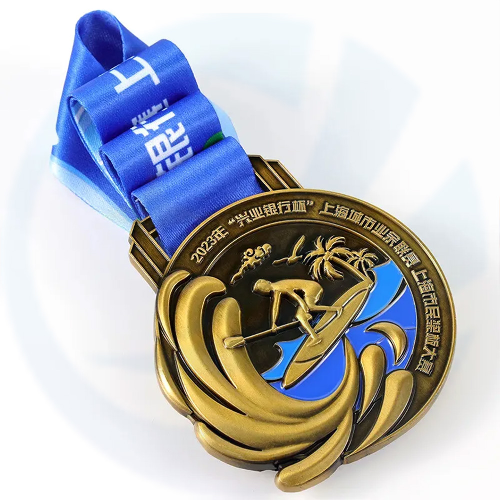 Manufacturer Fast Delivery Custom 3D Metal Zinc Alloy water Sports Award Surfing windsurfer Medal