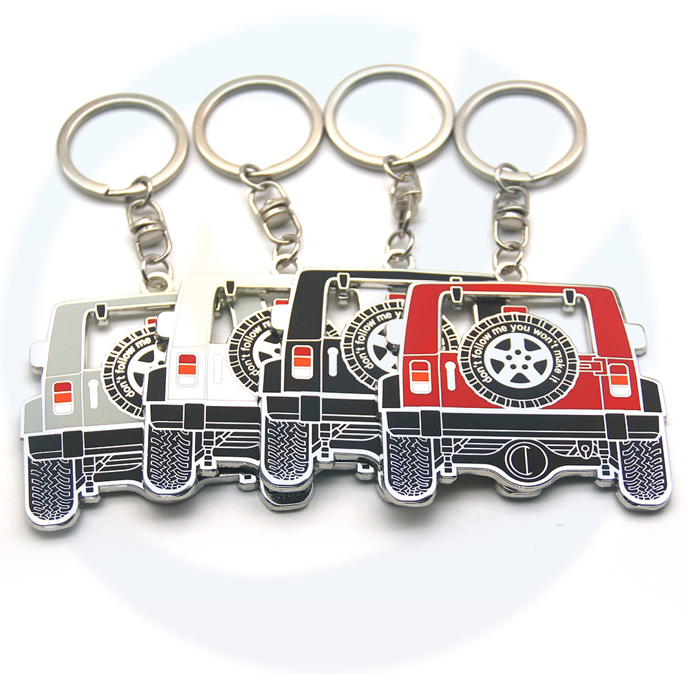 Custom Metal Zinc Alloy Hard Soft Enamel Car Shape Keychain Key Chain 
