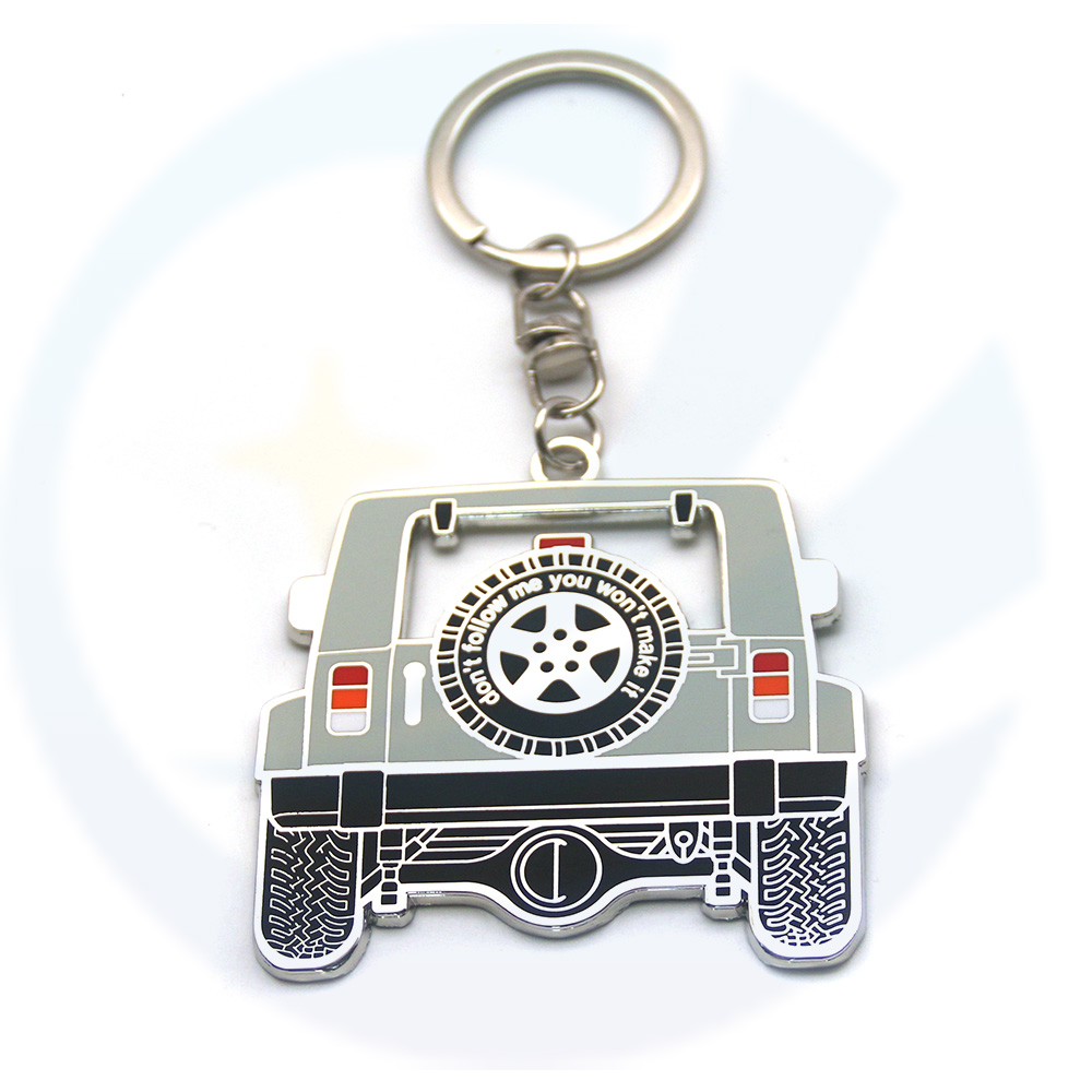 Custom Metal Zinc Alloy Hard Soft Enamel Car Shape Keychain Key Chain 