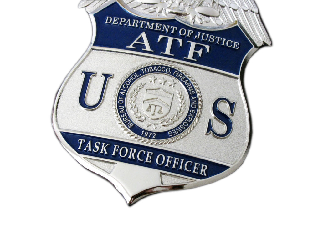 US ATF TFO Task Force Officer Badge Solid Copper Replica Movie Props