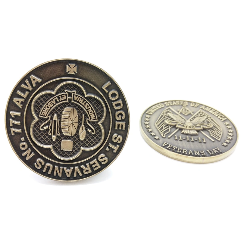 Custom Embossed Logo Forum Souvenir Metal Bronze Co