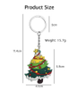 Custom Christmas Cartoon Keychain Cute Santa PVC Promotional Keychains Christmas Gift Pendant
