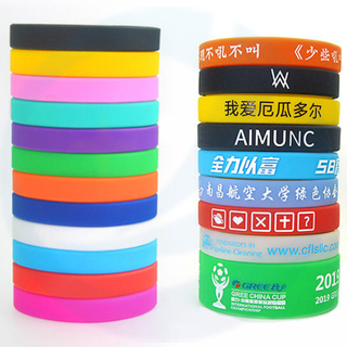 Hot Selling Eco-friendly No Minimum Cheap Advertising Gifts Custom Logo Silicone Bracelet Wrist Band