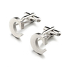 Luxury mens custom jewelry accessories 26 English inital letters stainless steel cufflinks