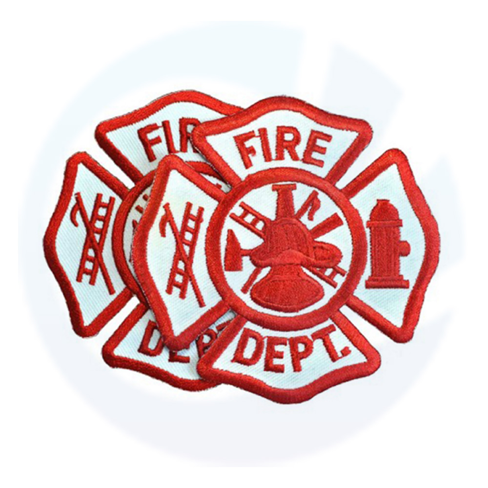 Direct factory sale OEM Custom high quality embroidery firefighter patches for garment accessories