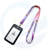 Lanyards with Logo Custom Dye Sublimation Polyester Pink Lanyards Id Badge Holder with Logo Custom