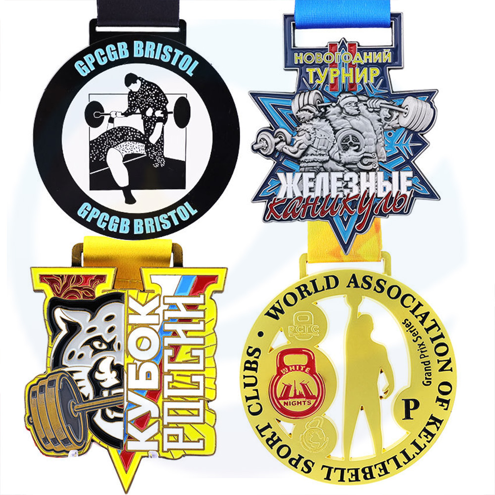 Manufacturer Custom Metal 3D Zinc Alloy Medals Award Powerlifting Bodybuilding Fitness weightlifting Sports Medals